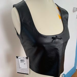 Black Young leather garment